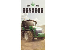 Strandtuch grüner Traktor