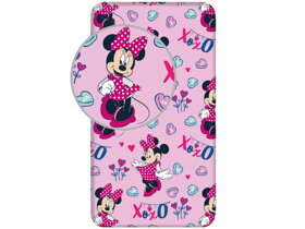 Spannbettlaken Minnie Mouse Hearts