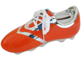 Spardose Fußballschuh orange