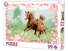 Puzzle Pferd und Fohlen - 99 Teile