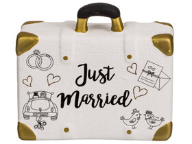 Spardose Reisekoffer "Just Married"