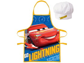 Kinderschürze mit Kochmütze Cars Lightning